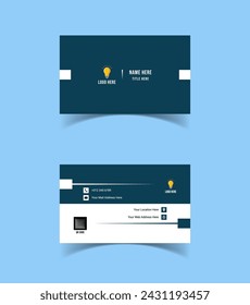Modern and creative business card template design. Minimal style, clean double sided business card layout.