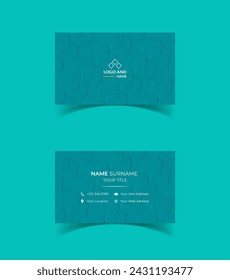 Modern and creative business card template design. Minimal style, clean double sided business card layout.