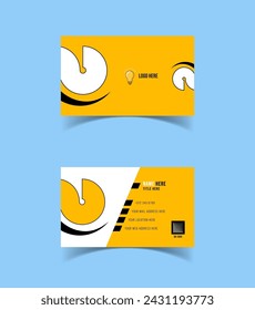 Modern and creative business card template design. Minimal style, clean double sided business card layout.