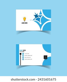 Modern and creative business card template design. Minimal style, clean double sided business card layout.