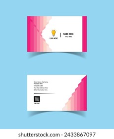 Modern and creative business card template design. Minimal style, clean double sided business card layout.