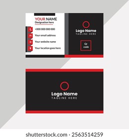 Modern creative business card template design both side and editable vector template