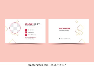 Modern creative business card template vector design. Business card for business and personal use. Vector illustration design, horizontal layout, print ready.