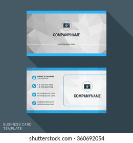 Modern Creative Business Card Template. Flat Design Vector Illustration. Stationery Design