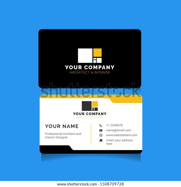 Modern Creative Business Card Template Architecture Stock