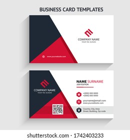 Modern and creative business card vector design template. Horizontal layout. editable business card vector. Perfect for your company. Vector illustration design. Print ready.