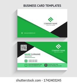 Modern and creative business card vector design template. Horizontal layout. editable business card vector. Perfect for your company. Vector illustration design. Print ready.