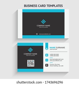 Modern and creative business card vector design template. Horizontal layout. editable business card vector. Perfect for your company. Vector illustration design. Print ready.