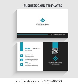 Modern and creative business card vector design template. Horizontal layout. editable business card vector. Perfect for your company. Vector illustration design. Print ready.