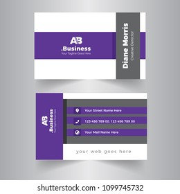 Modern Creative Business Card.Creative and Clean Business Card Template. Flat Design Vector Illustration. Standard File size