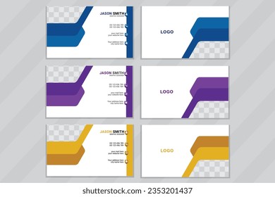 Modern Creative Business Card,Horizontal name card, Flat Style

