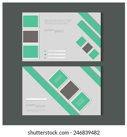 Modern creative business cards, Vector eps10.