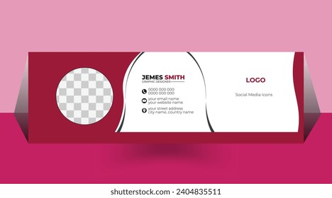 Modern and creative Business Corporate Company brand Identity professional email signature design template