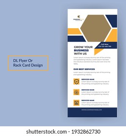 Modern And Creative Business DL Flyer Or Rack Card Design Template