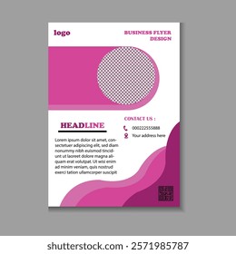 Modern creative business flyer and card, layout in A4 size , clean flyer template vector