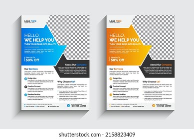 Modern and Creative business flyer template. colorful flyer for agency. corporate flyer design