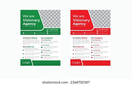 Modernes Creative Business Flyer Template in A4 Größe. Corporate Presentations-Infografik, modernes Layout mit Farbgebung