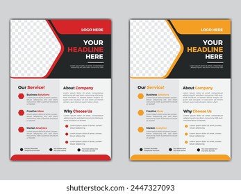 Modern creative business flyer template design