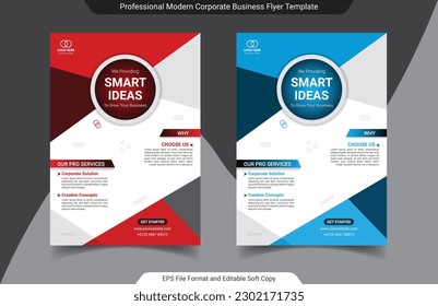 Modern and creative business flyer vector design and corporate business flyer template