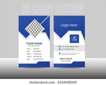 Modern and creative business id card template.