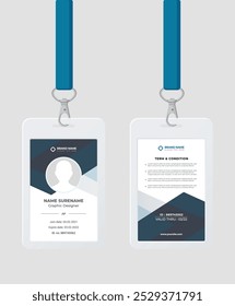 Modern and creative business id card template, corporate id card design, template for office employees, staff or others, Company employee business id card template