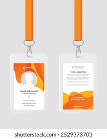 Modern and creative business id card template. corporate id card design template for office employee, staff or others. Company employee business id card template.