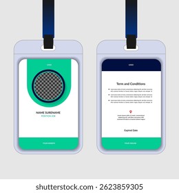 Modern and creative business id card template. modern corporate id card design template for office employee, staff or others. Company employee business id card template.