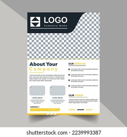 Modern Creative Business Interior Flyer Design. Book Cover, Brochure, Annual Report, Magazine, Poster, Business Presentation, Portfolio, Flyer, Banner, Website. Design Template in A4.