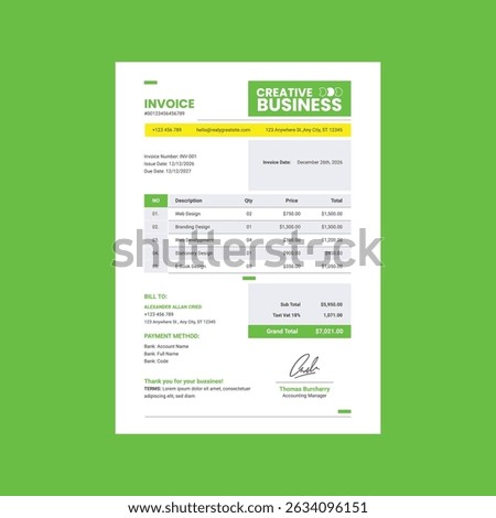 Modern Creative Business Invoice Template