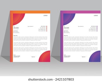 Modern Creative Business Letterhead Design Template