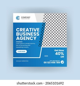 Modern creative business marketing banner for social media post template.