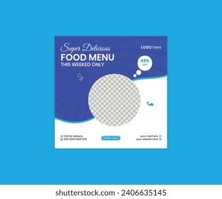 Modern and creative business marketing social media post template