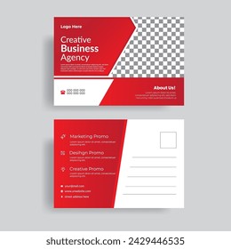Modern and creative Business Post Card Template Design.