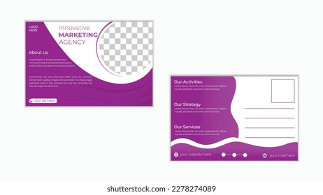 Moderne kreative Business-Postkarte oder EDDM-Postkartendesign-Vorlage.