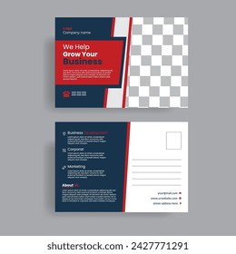 Modern and creative  business postcard editable template design