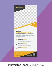 Modern Creative Business print ready rollup banner or x banner or stand banner design template