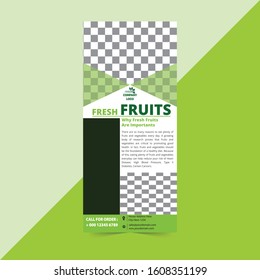 Modern and Creative Business Rack Card, Fruit Rack Card Template Designs