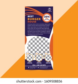 Modern and Creative Business Rack Card, Food Rack Card Template 