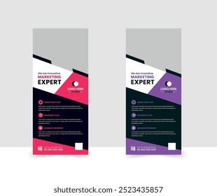 modern creative business roll up banner design template