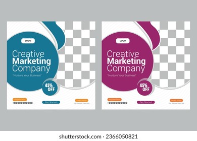 modern creative business social media post design template vector file