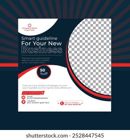 Modern and creative business social media post design template