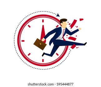 Modern Creative Business Strategy Illustration Concept - Breaking The Routine Schedule