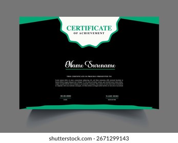 Certificado Criativo Moderno De Apreciação. Modelo de Design do Certificado