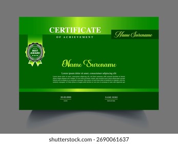 Modern Creative Certificate Appreciation Certificate Design Template 