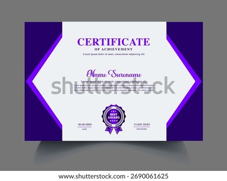 Modern Creative Certificate Appreciation Certificate Design Template 