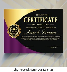 Modern and Creative Certificate Template Vector Design