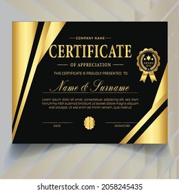 Modern and Creative Certificate Template Vector Design