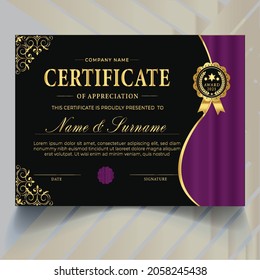 Modern and Creative Certificate Template Vector Design