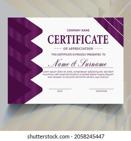 Modern and Creative Certificate Template Vector Design