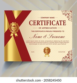 Modern and Creative Certificate Template Vector Design